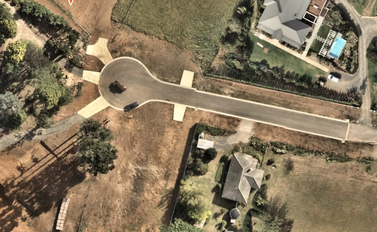 Aerial view of the Ambrose Street subdivision in Emerald