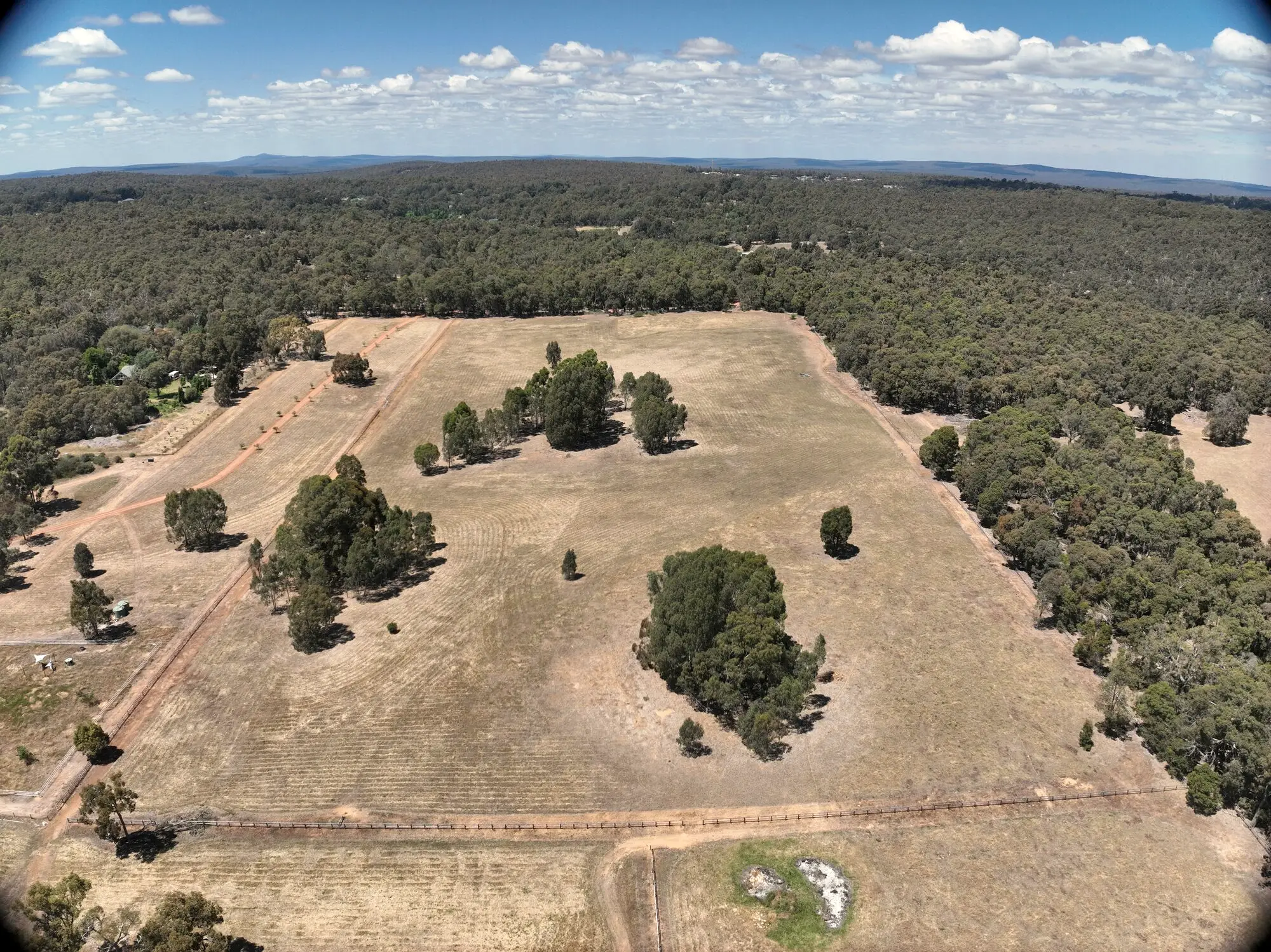 Aerial view of the Stoneville acreage subdivision in the Perth Hills