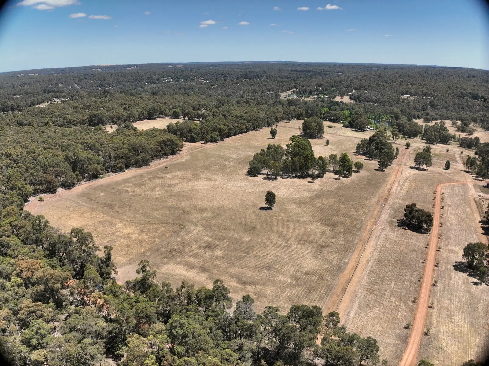 Aerial view of the Stoneville acreage subdivision site in the Perth Hills